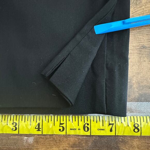 NEW Hilary Radley Flat Front Pull On Pants Tummy Control Large Black Preppy - Picture 6 of 9